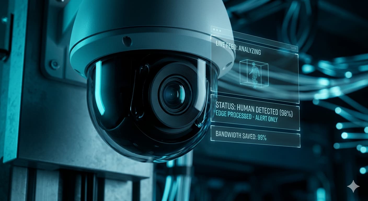 AI-enhanced camera performing edge detection